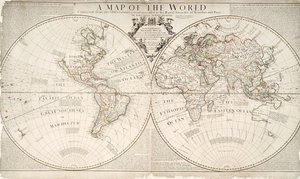 Carte du Monde, corrigée des observations communiquées aux Sociétés Royales de Londres et de Paris, à l